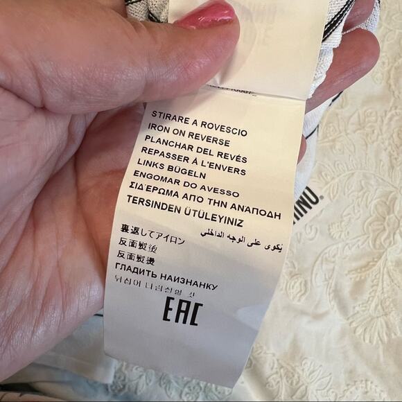 Love Moschino NWT Abito Logo Stripe Sleeveless Dress size 6 - Picture 13 of 15